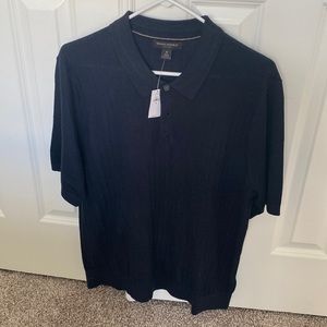 Banana Republic Mens Short-sleeve Silk Linen Shirt